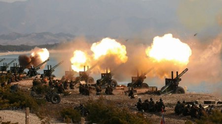 Coreea de Nord a tras 200 de obuze de artilerie spre insula sud-coreeana Yeonpyeong, pe care autoritatile de la Seul au evacuat-o