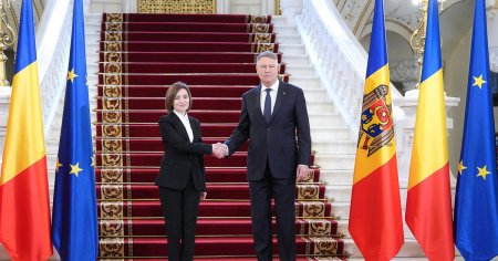 Presedintele Klaus Iohannis o primeste la Cotroceni pe presedinta Republicii Moldova, Maia Sandu, inaintea congresului PPE