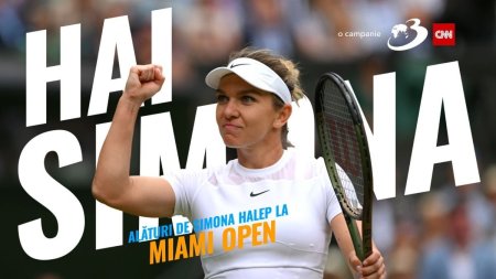 Campanie fara precedent Antena 3 CNN, pentru primul meci pe care Simona Halep il va juca la Miami