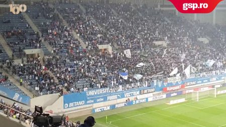 Universitatea Craiova - Rapid. Cum arata atmosfera de pe Oblemenco inainte de startul partidei