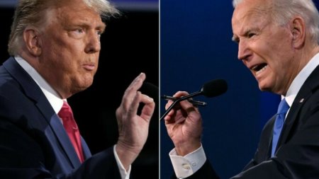 Biden spune ca <span style='background:#EDF514'>ECONOMIA SUA</span> este cea mai buna din lume. Trump o numeste un pustiu comercial