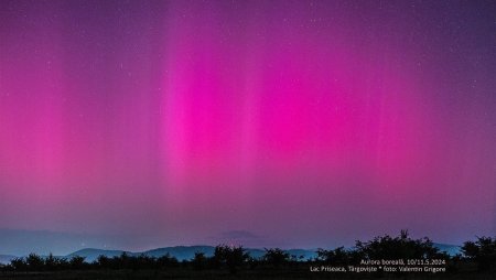 <span style='background:#EDF514'>AURORA</span> Boreala, vizibila in Romania. Spectacolul ceresc, provocat de cea mai puternica furtuna solara din ultimele decenii. FOTO