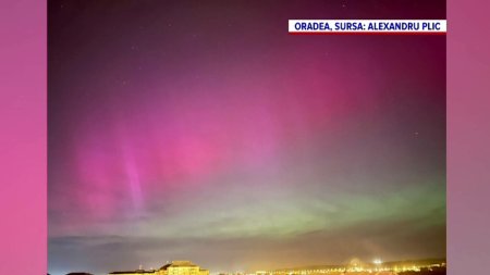<span style='background:#EDF514'>AURORA</span> boreala, vazuta din Romania. Spectacolul de pe cer a fost cauzat de furtuna geomagnetica. GALERIE FOTO
