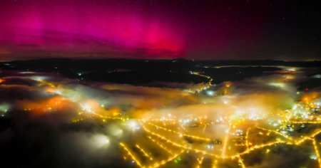 <span style='background:#EDF514'>AURORA</span> boreala in Romania, fenomen ceresc uimitor. Imagini de poveste surprinse noaptea pe cer FOTO
