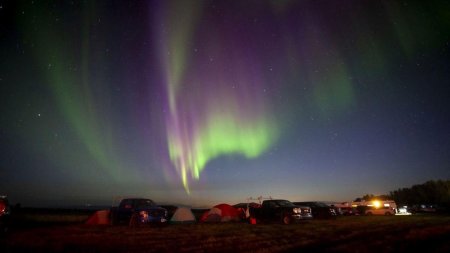 Aurora boreala, vizibila in mai multe zone ale Romaniei