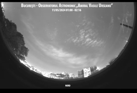 Cum s-a vazut <span style='background:#EDF514'>AURORA</span> boreala prin camera all-sky de la Observatorul Astronomic din Bucuresti