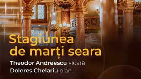 Recital cameral. Violonistul Theodor Andreescu si pianista Dolores Chelariu in Stagiunea de marti seara