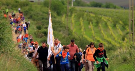 Drumetie pentru pace. 11 kilometri pe jos, de la Buzias la Silagiu, prin vie. La misiune au participat peste 250 de persoane din 11 tari