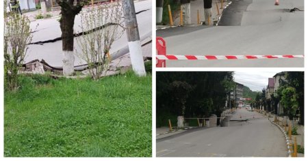 Persoanele evacuate dupa surparea unei portiuni de strada in Slanic pot reveni acasa