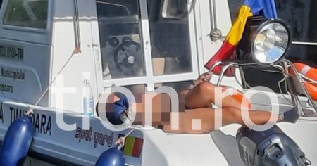 O tanara a fost prinsa facand plaja pe barca Politiei Locale din Timisoara. Avea asupra ei si ceva droguri