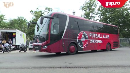 Dinamo - Csikszereda. Autocarul ciucanilor a ajuns la stadion » Baietii lui Robert Ilyes, pregatiti de baraj