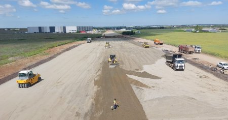 Stadiul lucrarilor la centura Aradului, soseaua de importanta majora pentru partea de vest a Romaniei FOTO