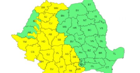 <span style='background:#EDF514'>CICLON</span>ul care a facut ravagii in mai multe tari din Europa ajunge si in Romania. Judetele care intra sub cod galben de ploi si vijelii