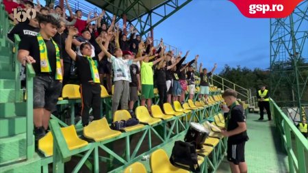 CS Mioveni - FC Botosani » Galeria formata din copii aclama echipa argeseana