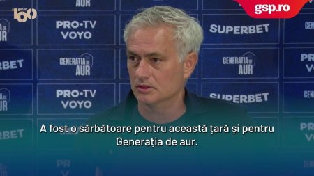 Jose Mourinho, declaratii despre Generatia de aur, familia Becali si Didi Prodan: Astazi a fost o zi cu adevarat speciala + Pe cine considera el cel mai bun fotbalist roman din istorie
