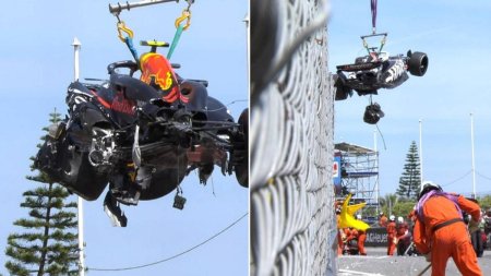 Marele Premiu al Principatului Monaco a fost intrerupt si reluat dupa un accident in turul inaugural