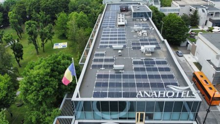 Renovatio Solar a instalat 650 de panouri fotovoltaice pe cladirea de birouri a ANA Hotels din Bucuresti si pe hotelul Crowne Plaza, detinute de omul de afaceri George Copos