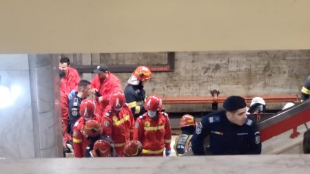 Circulatie blocata la metrou in Bucuresti, dupa ce o persoana a cazut pe sinele de tren, la statia Eroilor