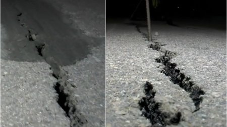 Inca o strada care se surpa in Cluj, la doar o luna diferenta de craterul imens format pe un alt drum. Strada a fost inchisa