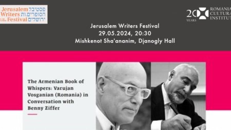 Varujan Vosganian si Cartea soaptelor la Festivalul International de Literatura de la Ierusalim, editia 2024