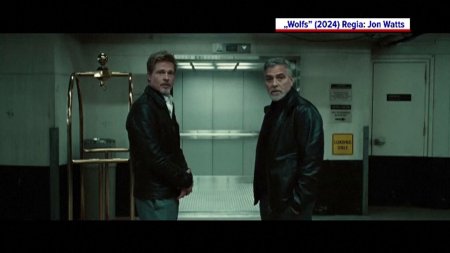 Au aparut primele secvente din filmul in care vor juca <span style='background:#EDF514'>GEORGE CLOONEY</span> si Brad Pitt. 2 ore de momente comice si de actiune