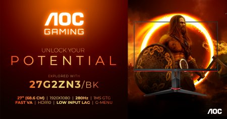 AOC GAMING 27G2ZN3/BK, monitor pentru gamerii competitivi, la un pret accesibil