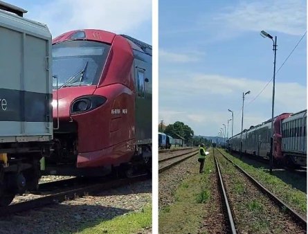 Al doilea tren electric Alstom Coradia Stream a ajuns tractat in Romania, la punctul de frontiera Episcopia Bihor, si luni ajunge la Centrul de testari feroviare de la Faurei