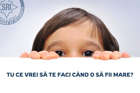 Mesaj viral postat pe Facebook de SRI, de Ziua Copilului: Tu ce vrei sa te faci cand o sa fii mare?