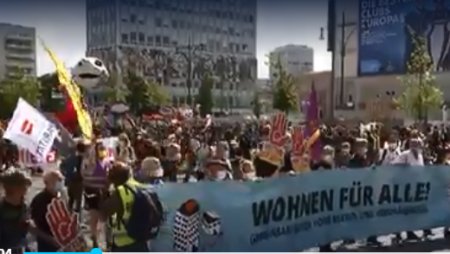 Mii de oameni au iesit in strada la Berlin si au protestat impotriva chiriilor mari si a evacuarilor