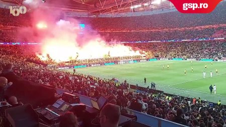 FINALA UCL. BORUSSIA DORTMUND - REAL MADRID » Fanii Borussiei au incendiat peluza din Wembley