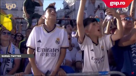 Fotbalistii de la Real Madrid au sarbatorit alaturi de suporteri a 15-a Liga a Campionilor din istoria clubului