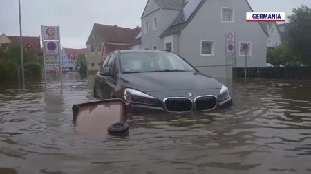 Este o catastrofa. Inundatiile au facut prapad in Germania. Mii de oameni au fost nevoiti sa-si paraseasca locuintele