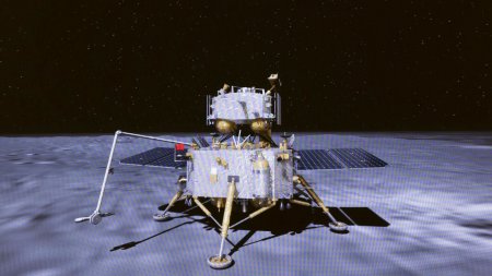 Sonda chineza decoleaza de pe Luna cu esantioane din partea ascunsa