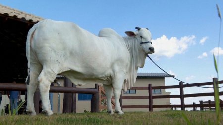 O vaca traieste la o ferma unde este pazita de agenti inarmati si camere de supraveghere. Ce o face atat de speciala