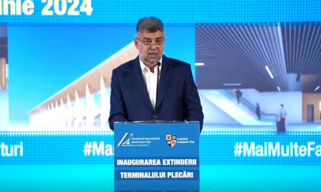 Premierul Marcel Ciolacu: Extinderea terminalului aeroportului din Cluj, inca o dovada ca guvernarea Aliantei PSD-PNL este cea mai buna solutie pentru a moderniza Romania folosind banii europeni