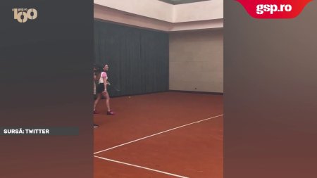 Simona Halep se antreneaza pentru Sports Festival