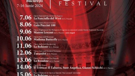 Numaratoare inversa pana la debutul BUCHAREST OPERA FESTIVAL - ALL PUCCINI EDITION, 7-16 iunie 2024, la Opera Nationala Bucuresti