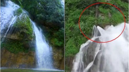 Monumentul-surogat baga China in pacat: Yuntai, o cascada celebra in toata lumea, e alimentata cu apa adusa pe teava