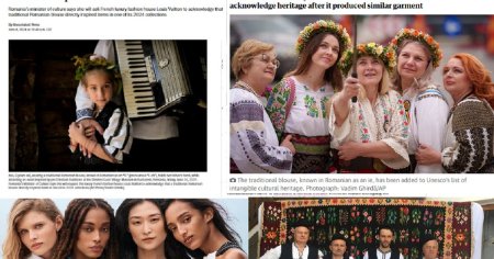 Scandalul Louis Vuitton despre ia romaneasca din colectiile sale, in presa internationala