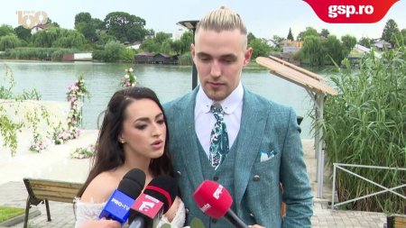 Larisa Iordache si Cristian Chirita s-au casatorit civil la Snagov pe o ploaie de vara: 