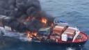 Doua nave au luat foc dupa un atac cu rachete in largul coastelor Yemenului