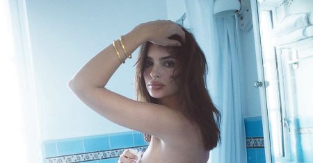 Emily Ratajkowski, sexy in baie. Imagini de infarct cu vedeta, interzise cardiacilor