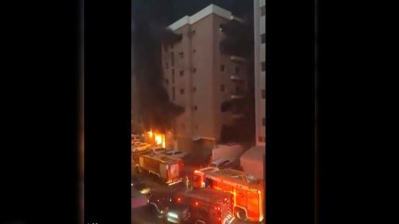 Incendiu de proportii in Kuwait. 35 de muncitori straini au murit si alti 43 au fost grav raniti