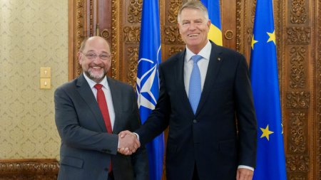 Klaus Iohannis si Martin Schulz au discutat despre noua configuratie politica a UE si situatia geopolitica