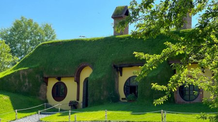 Povestea boierului Ilie, inginerul valcean care a construit la Sibiu un hotel sub pamant care arata ca o casuta de hobbit