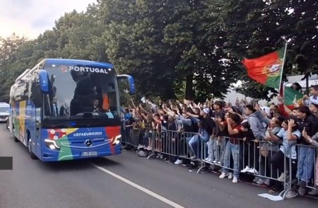 Imaginile startului de European! Cum a fost primita nationala lui Cristiano Ronaldo in Germania