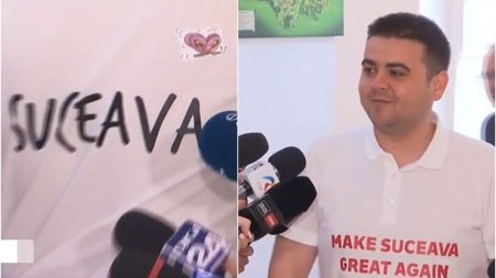 Ironii PSD la adresa PNL: tricou cu un fluture care zboara si mesajul Make Suceava Great Again