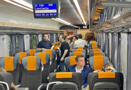 Trenurile Soarelui. Grindeanu a mers cu trenul pana la Constanta