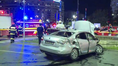 Accident grav in centrul Bucurestiului. 12 persoane au ajuns la spital, dupa o <span style='background:#EDF514'>COLIZIUNE</span> intre un microbuz si un autoturism