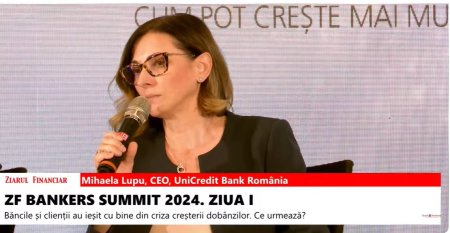 Mihaela Lupu, CEO UniCredit Bank Romania: Avem un excedent de lichiditate in piata. Daca ne uitam la produsele de investitii, penetrarea e inca redusa la nivelul clientilor